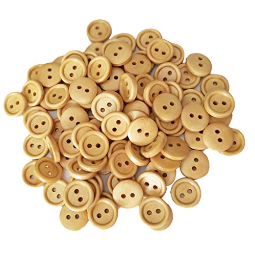 Holzknöpfe im Vintage-Stil, 2 Löcher, zum Nähen, Scrapbooking, Dunkelbraun, 15 mm, 100 Stück Holzknöpfe im Vintage-Stil, 2 Löcher, zum Nähen, Scrapbooking, Dunkelbraun, 15 mm, 100 Stück von Geardeangloow