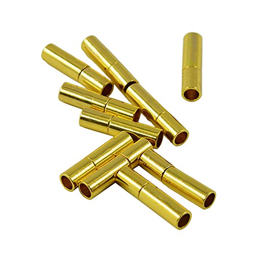 Leder-Bajonett-Verschlüsse, 3 mm, 10 Sets, Lederschnurenden, Schmuck, DIY, Gold von Geardeangloow