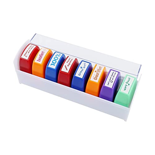 Lehrer-Stempel, mehrfarbig, selbstfärbend, für Belohnung, Schulbedarf, Stil B, 8 Stück Lehrer-Stempel, mehrfarbig, selbstfärbend, für Belohnung, Schulbedarf, Stil B, 8 Stück von Geardeangloow