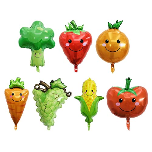 Luftballon aus Aluminium mit Obst- und Gemüse-Cartoon-Motiv, Geburtstagsparty-Dekoration Luftballon aus Aluminium mit Obst- und Gemüse-Cartoon-Motiv, Geburtstagsparty-Dekoration von Geardeangloow