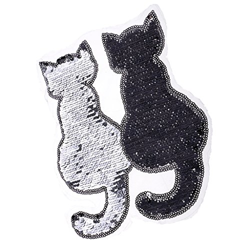 Niedliche Katze Pailletten Nähen Applikation Reversible Stickerei Kleidung Patches Schwarz Niedliche Katze Pailletten Nähen Applikation Reversible Stickerei Kleidung Patches Schwarz von Geardeangloow