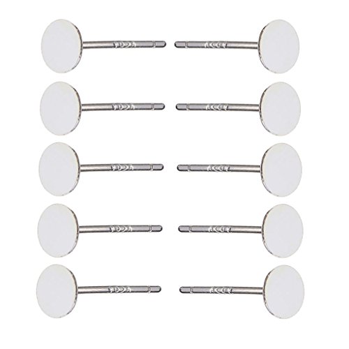 Paris-Ohrstecker, flach, 5 mm, silberfarben Paris-Ohrstecker, flach, 5 mm, silberfarben von Geardeangloow