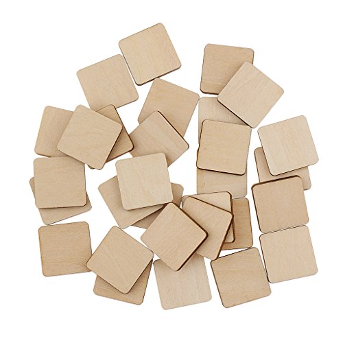Quadratische MDF-Holzstücke, unlackiert, blanko, zum Basteln, 20 x 20 mm, 30 Stück Quadratische MDF-Holzstücke, unlackiert, blanko, zum Basteln, 20 x 20 mm, 30 Stück von Geardeangloow
