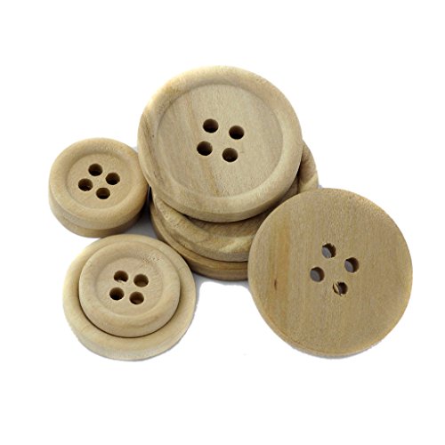 Runde Holzknöpfe mit 4 Löchern, verschiedene Größen, zum Nähen, Basteln, 50 Stück Runde Holzknöpfe mit 4 Löchern, verschiedene Größen, zum Nähen, Basteln, 50 Stück von Geardeangloow