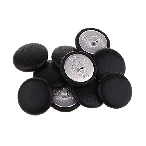 Runde Knöpfe mit Kunstlederbezug, zum Nähen, Basteln, 20 mm, 10 Stück von Geardeangloow