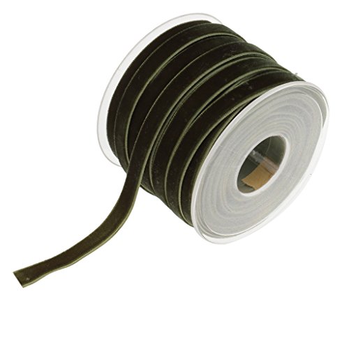 Samtband, Rolle zum Basteln, 10 mm breit, 20 Meter, Grün Samtband, Rolle zum Basteln, 10 mm breit, 20 Meter, Grün von Geardeangloow