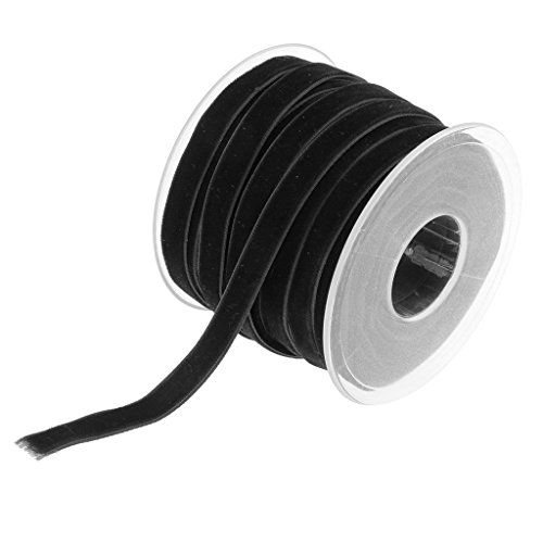 Samtband, Rolle zum Basteln, 10 mm breit, 20 Meter, Schwarz Samtband, Rolle zum Basteln, 10 mm breit, 20 Meter, Schwarz von Geardeangloow