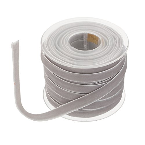 Samtband, Rolle zum Basteln, 10 mm breit, Grau, 20 Meter Samtband, Rolle zum Basteln, 10 mm breit, Grau, 20 Meter von Geardeangloow