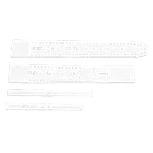 Schablone für Uhrenarmbänder aus transparentem Acryl, D-20–18 mm, Stil D, 4 Stück Schablone für Uhrenarmbänder aus transparentem Acryl, D-20–18 mm, Stil D, 4 Stück von Geardeangloow