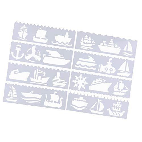 Schablonen-Set für Tagebuch, Zeichnung, 8 Stile, Scrapbooking, DIY-Karte, Boot Schablonen-Set für Tagebuch, Zeichnung, 8 Stile, Scrapbooking, DIY-Karte, Boot von Geardeangloow