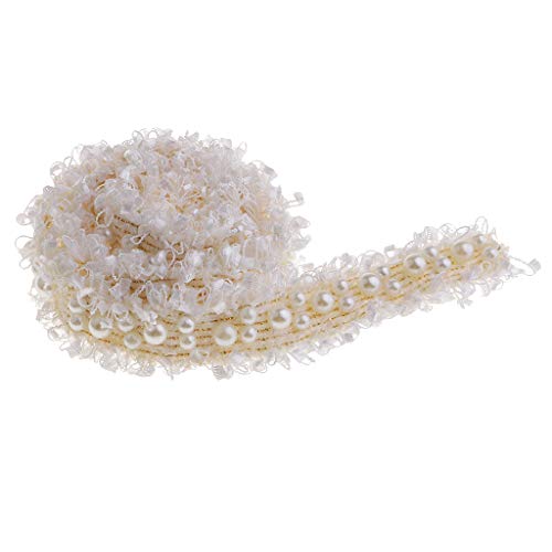 Spitzenband mit Perlen, zum Aufnähen auf Kleidung, Dekoration, Beige, 91 cm Spitzenband mit Perlen, zum Aufnähen auf Kleidung, Dekoration, Beige, 91 cm von Geardeangloow