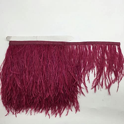 Straußenfeder-Fransenborte für Kostüm, Nähen, Basteln, Dekoration, 9–15 cm, Weinrot Straußenfeder-Fransenborte für Kostüm, Nähen, Basteln, Dekoration, 9–15 cm, Weinrot von Geardeangloow