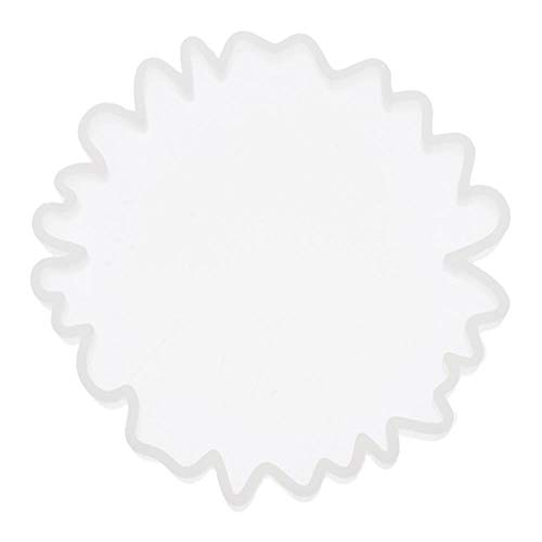 Transparente Silikon-Untersetzer-Form für DIY-Tassenmatte, Harzguss, Epoxidharz, 8 cm, runde Raute von Geardeangloow