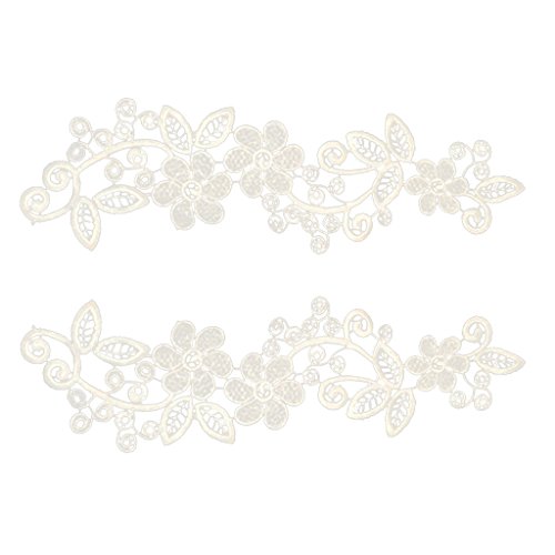 Weiße florale Spitzenapplikation, bestickt, Guipure, Hochzeitsspitzen-Motiv-Patches Weiße florale Spitzenapplikation, bestickt, Guipure, Hochzeitsspitzen-Motiv-Patches von Geardeangloow