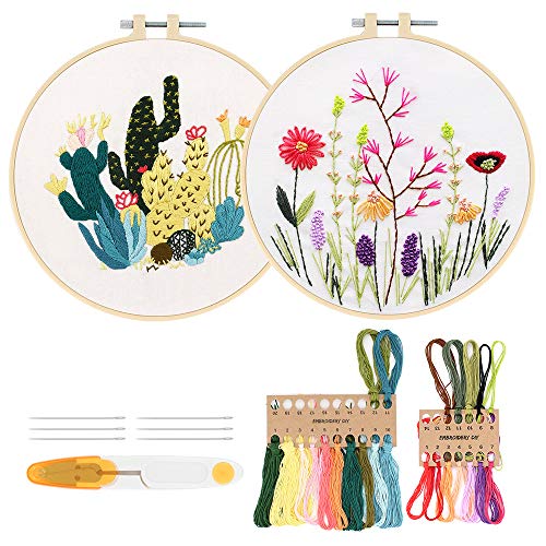 Gearific Stick-Kit für Anfänger: 2 Sets, Kreuzstich-Kit mit Stickrahmen, Farbfaden-Werkzeuge Gearific Stick-Kit für Anfänger: 2 Sets, Kreuzstich-Kit mit Stickrahmen, Farbfaden-Werkzeuge von Gearific
