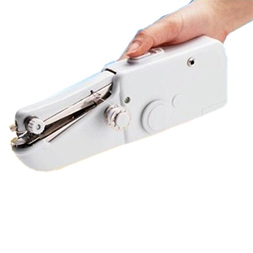 Gearmax Mini Nähmaschine Bewegliche Drahtlose Handnähmaschine Handheld Einzeln Stich Kabellos Reisen Heim Faden Basteln Schnell Stechwerkzeug für Stoff, Kleidung von Gearmax
