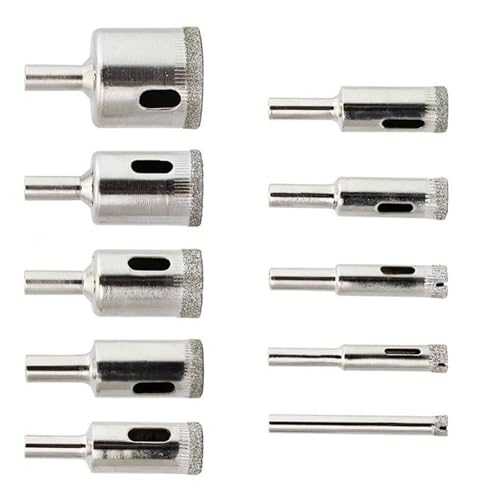 1. 10 Pc Gehärtete Beschichtete Lochschneider Für Glasfliesen Keramik Wärme Dissipation Und Bohrer Mit Kühlschlitzen Gehärteter Lochöffner Kit von Geavonyg