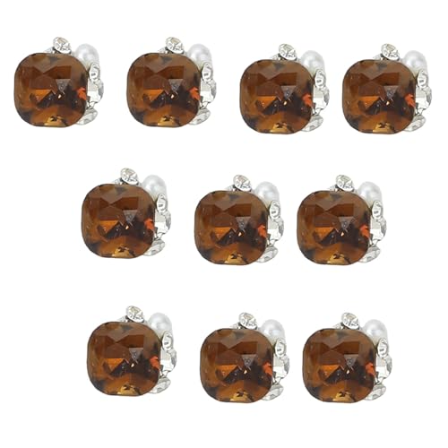 10 Stücke Nagelkunst Strasssteine ​​Herzform Charms Short Quadrat Charms Dekorationen von Geavonyg