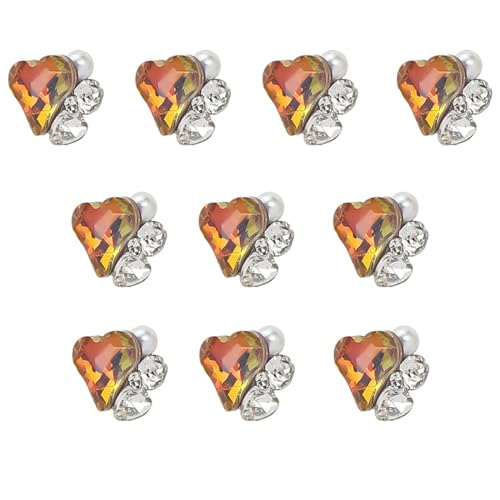 10 Stücke Nagelkunst Strasssteine Herzform Charms Short Quadrat Charms Dekorationen 10 Stücke Nagelkunst Strasssteine Herzform Charms Short Quadrat Charms Dekorationen von Geavonyg