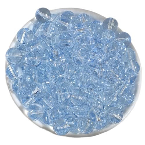 100 Pcs 8 Mm Klare Perlen Rundes Glas Mit Loch Einfaches Faden Für Schmuckverarbeitung Armbänder Machen Accessoires Juwely Herstellung von Geavonyg