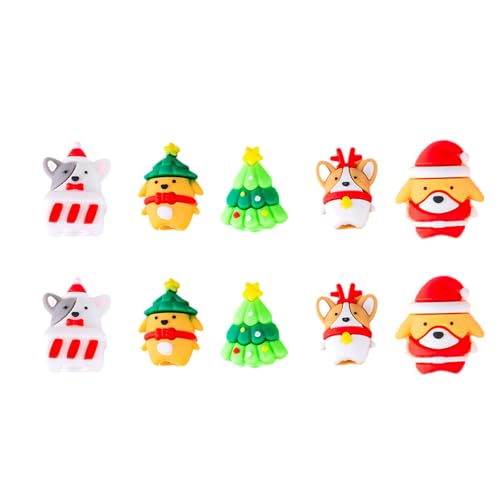 10pcs Weihnachten Halloween Bleistifte Bleistiftkappen Bleistiftspitze Beschützer Zurück In Die Schulmaterial Für Kid Schüler Weihnachtsstiftabdeckungen von Geavonyg