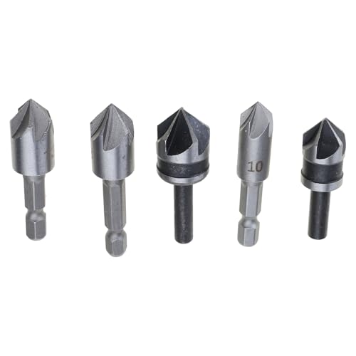 5 Flötencountersink Bohrer Bit 82 Grad Kämpferwerkzeuge Schubschneider Schneiderschneider Holz Metall Loch Bohrdeckel Spüle Bohrbits Sets Für Holzmetall von Geavonyg