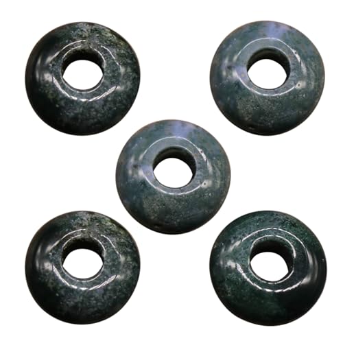 5pcs Großes Loch Rund Perlen Naturstein Für Schmuck Schmuck Der Mehrfarbige Accessoires Großes Loch Masse Erwachsene Erzeugen von Geavonyg