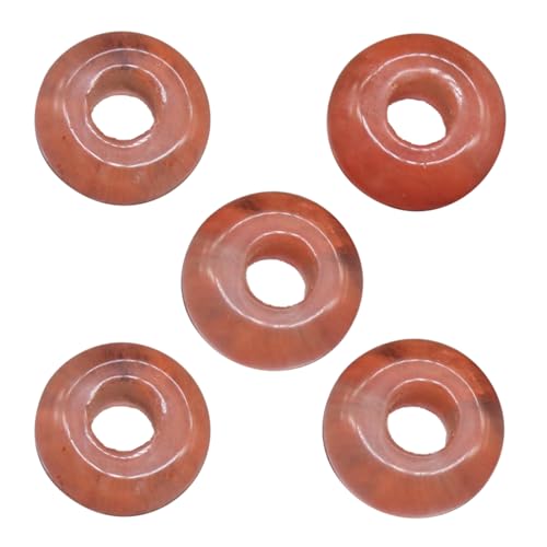 5pcs Großes Loch Rund Perlen Naturstein Für Schmuck Schmuck Der Mehrfarbige Accessoires Großes Loch Masse Erwachsene Erzeugen von Geavonyg