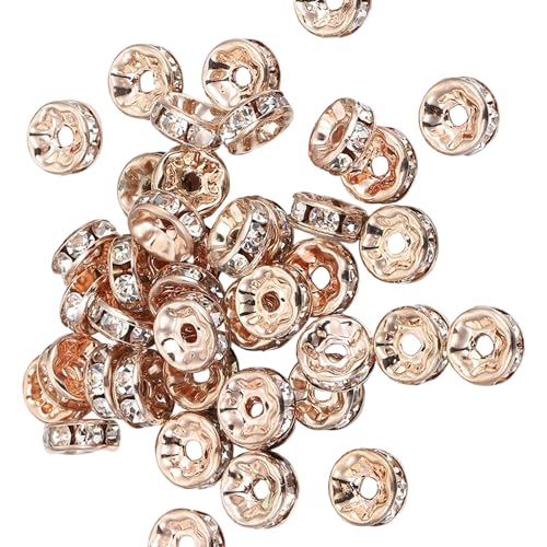 8 Mm Kristall Strasssteine ​​Spacer Perlen Rondelle Lose Abstandshalterperlen Für Schmuckherstellung Und Handwerk Enthusiasten von Geavonyg