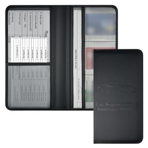 Autodokumentpapier Ordner Wasserdichtes PU Leder Fahrzeug Registrierungsorganisator Fahrzeug Papier Beschützer 5.15x9.56inch Auto Papierarbeit Aufbewahrungstasche von Geavonyg