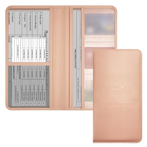 Autodokumentpapier Ordner Wasserdichtes PU Leder Fahrzeug Registrierungsorganisator Fahrzeug Papier Beschützer 5.15x9.56inch Auto Papierarbeit Aufbewahrungstasche von Geavonyg