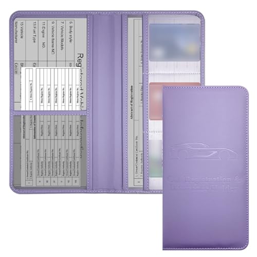 Autodokumentpapier Ordner Wasserdichtes PU Leder Fahrzeug Registrierungsorganisator Fahrzeug Papier Beschützer 5.15x9.56inch Auto Papierarbeit Aufbewahrungstasche von Geavonyg