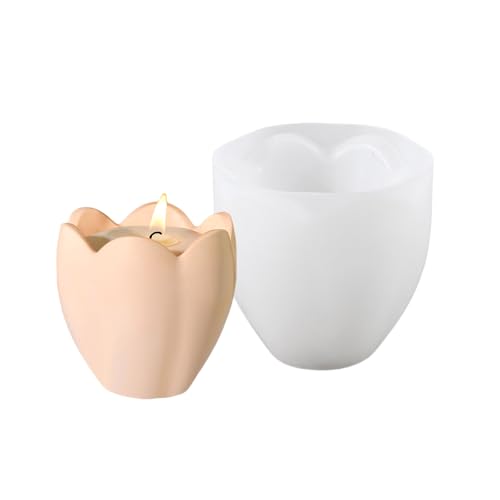Blumenkerzenhalter Silikonform Home Decorative Silicon Für Elegante Blumförmige Duft von Geavonyg
