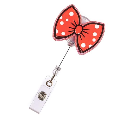 Bowknot Abzeichenhalter Retractable Reel Card Mit Metallclip Für Krankenschwester Doctor Student Badge Accessoire von Geavonyg
