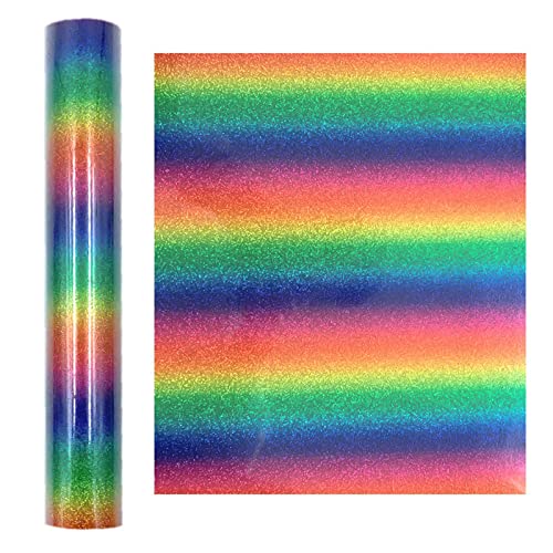 Buntes Regenbogen Hitzetransfer Vinyleisen Auf Muster Glitzer Filmdekor Für Kleiderbeutel Kissen T Shirt Wärme Übertragungsblätter von Geavonyg
