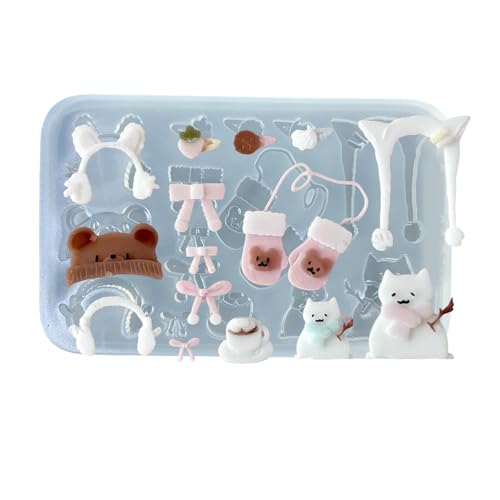 Flexible Silikonformen Winterhandschuh Hat Accessoires Epoxidharz Ornament Anhänger Schimmelpraktikum Praktische Schmuck Herstellung Werkzeug Schmuckzubehör Accessoires von Geavonyg