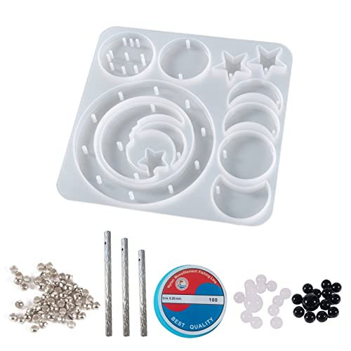 Für Sun Moon Glossy Silikonform Wandmontierter Wind Schlüsselbund Anhänger Epoxidharz Handwerk Wandhängeform von Geavonyg