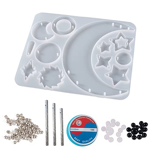 Für Sun Moon Glossy Silikonform Wandmontierter Wind Schlüsselbund Anhänger Epoxidharz Handwerk Wandhängeform von Geavonyg