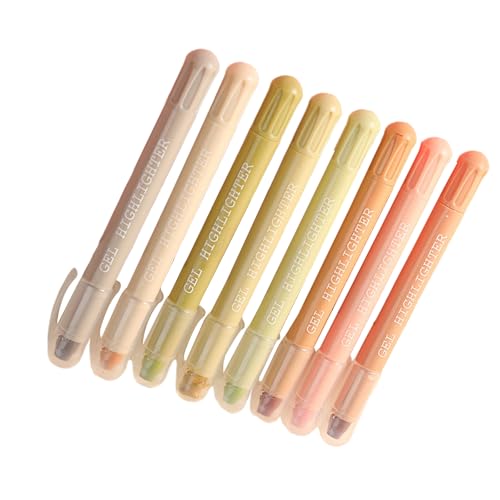 Geavonyg 8 PCs Highlighters Set Ästhetischer Highlighter Marker Gel Highlighter Stift Bibellon Office Fluoreszenz von Geavonyg