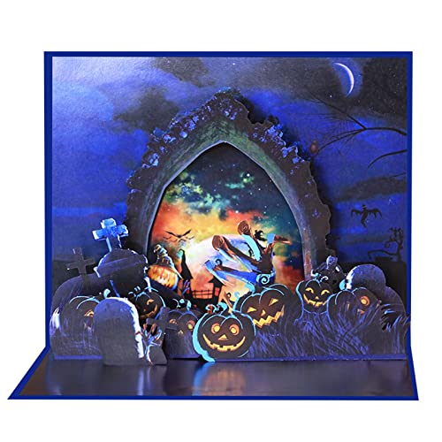 Geavonyg Kreative Halloween Night Card Halloween Für Mondpapier Mit Umschlag Für Jungen GI Karten von Geavonyg