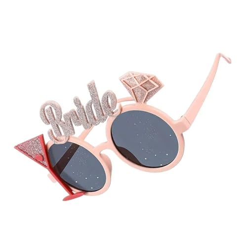 Geavonyg Wunderliche Plastik Hochzeitsbrillen Für Braut Bräutigam Gäste Spielerische Empfangsbrillen Komfortable Partykostümzubehör Modische Hochzeitsstreichbrille von Geavonyg