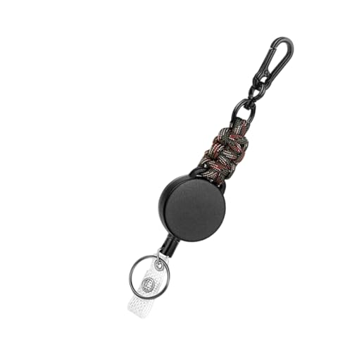 Heavy Duty Keychain Abzeichenhalter Mit Karabiner Clip Retakable Rolle Für Frameskarten Einziehbarer Schlüsselrang von Geavonyg