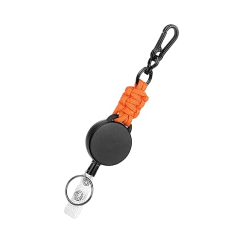 Heavy Duty Keychain Abzeichenhalter Mit Karabiner Clip Retakable Rolle Für Frameskarten Einziehbarer Schlüsselrang von Geavonyg