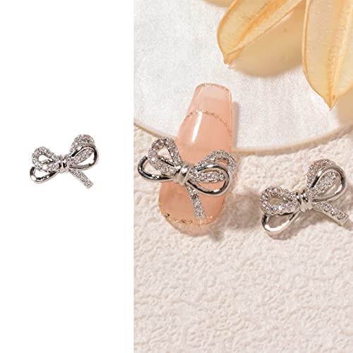 Herzschiefe Nagelkunst Charme Zirkonlegierung Schmuck Glänzende Metall Edelstein Dekoration Zirkon Nagelschmuck von Geavonyg