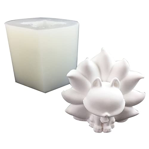 Neun Schwänze Füchse Geformte Epoxidharzform Nicht Stick Duft Kerze Silikonform Gips Tisch Origination Werkzeug Epoxidharzform Silikon Einzigartig Für Anfänger von Geavonyg