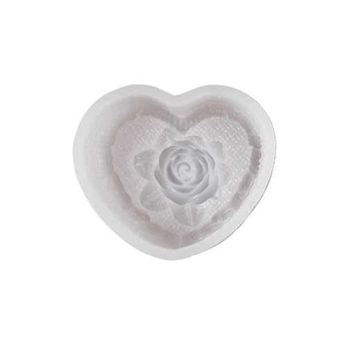 Rose Blumenherz Silikonkerzenform Epoxidharz Für Kerzenseife Die Gips Highemtemperaturform Machen von Geavonyg