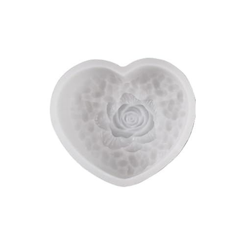 Rose Blumenherz Silikonkerzenform Epoxidharz Für Kerzenseife Die Gips Highemtemperaturform Machen von Geavonyg