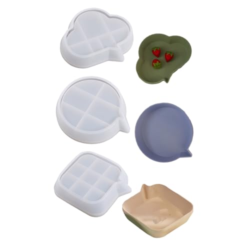 Runde Formschale Silikonform Betonzement Gips Epoxidharz Geometrische Aufbewahrungsplatte Schimmelformhandhandwerk Silikonform von Geavonyg