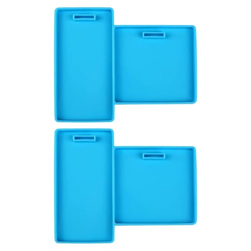 Silikonabzeichenhalter Form 2 Hohlräume Silikonkartenform Für Epoxidharz Identifizieren Sie Kartenrollenhandwerksrolle von Geavonyg