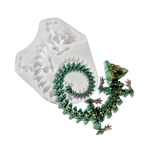 Silikondrachen Kristallform Realistische Drachen Figur Crafting Form Tierthema Epoxidharz Für Handgefertigte Handwerksmythische Kreaturen von Geavonyg